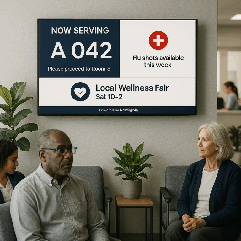 Clinic Waiting Area — Informational signage _Use f