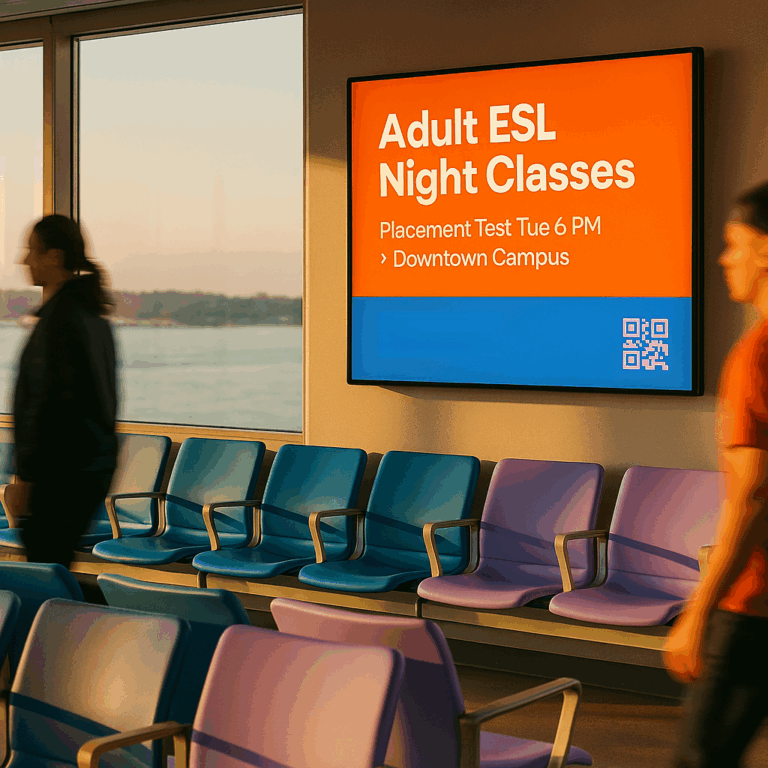 Ferry Terminal Waiting Lounge (Adult ESL Night Class)