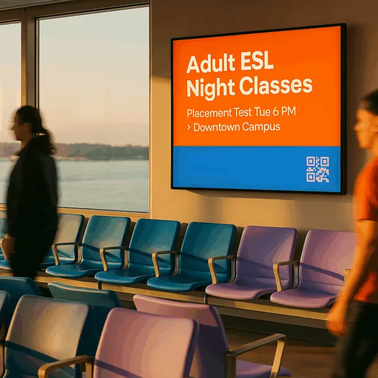 Ferry Terminal Waiting Lounge (Adult ESL Night Class)